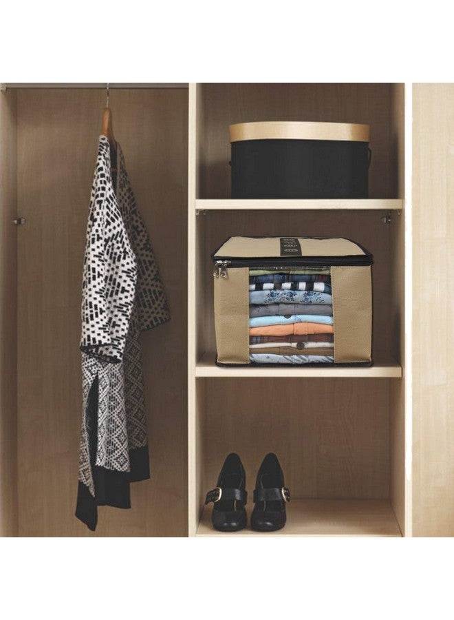 بريتي كرافتس غطاء قميص غير منسوج من PrettyKrafts | منظم القمصان (مجموعة من 3 قطع) - بيج بني - Image 5