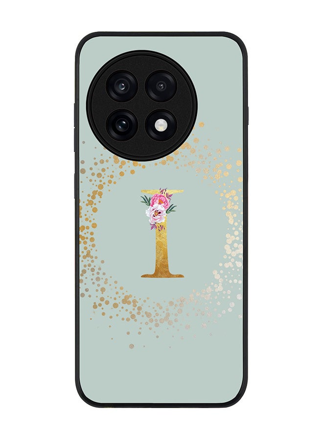 Stylizedd For OnePlus 13R / Ace 5 Pro Case,Slim fit Camera Protection, Shockproof Thin Phone cover  - Custom Monogram Floral - I  (Light Grey )