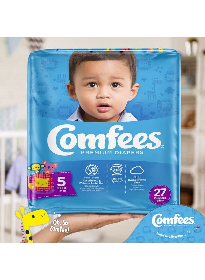 Comfees Premium Baby Diapers With Total Fit System For Boys & Girls Size 5 27Count Cmf5 - Image 4