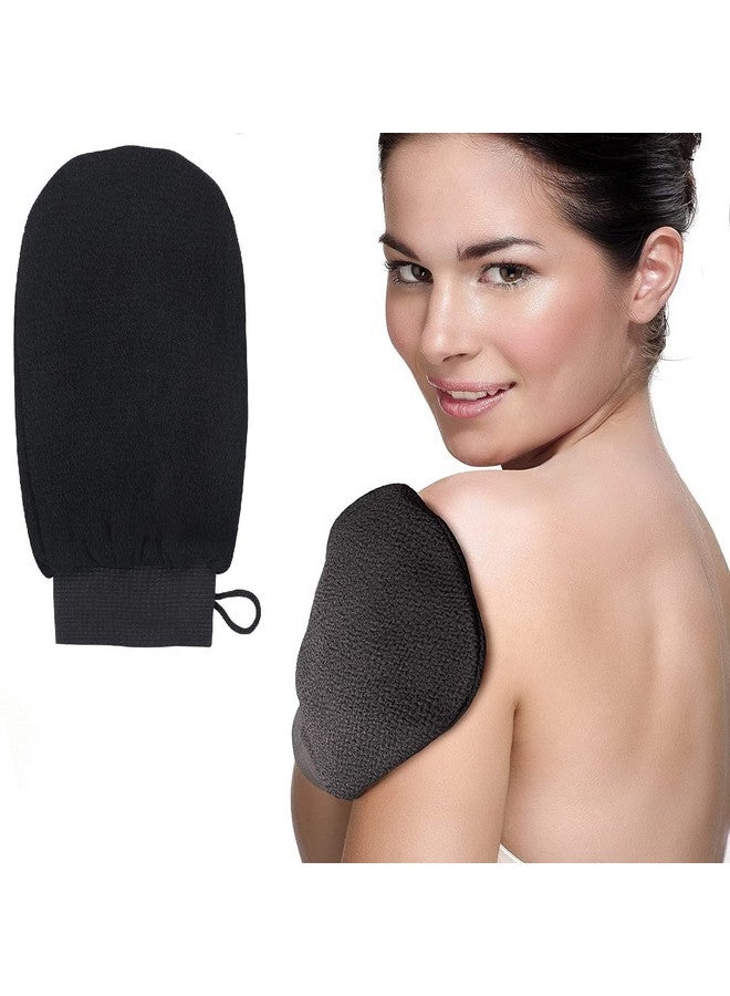 JHEPCOIN Spa Massage Body Scrubber Cleaner Gloves Exfoliating Body Face, Dead Skin Remover Deep Scrubbing Exfoliating Mitt Body Glove (Pack of 1, Black) - Image 1