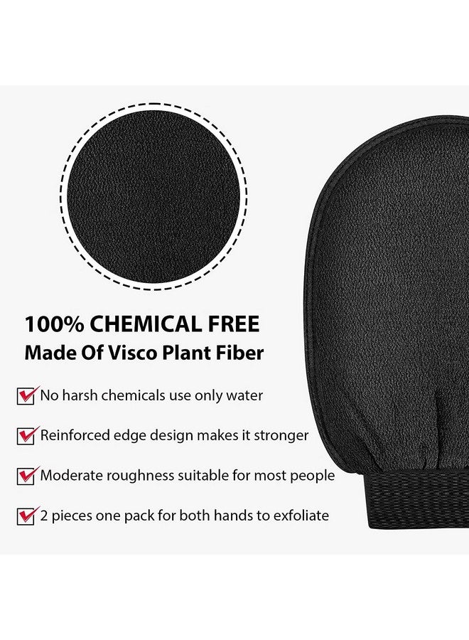 JHEPCOIN Spa Massage Body Scrubber Cleaner Gloves Exfoliating Body Face, Dead Skin Remover Deep Scrubbing Exfoliating Mitt Body Glove (Pack of 1, Black) - Image 4