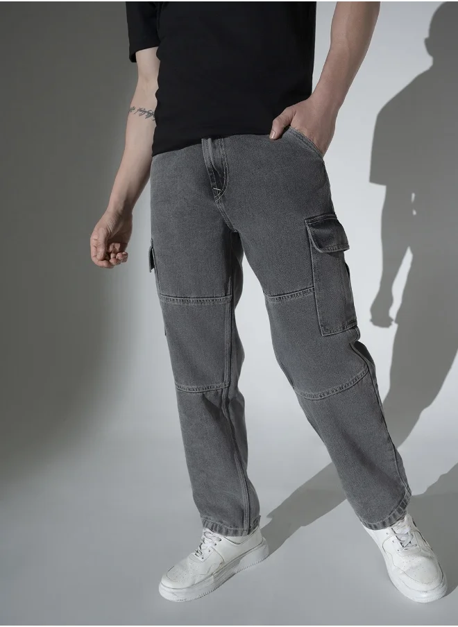 Hubberholme Grey Jeans For Men