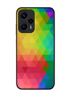 Stylizedd Rugged Black edge case for Xiaomi Poco F5 5G / Xiaomi Redmi Note 12 Turbo 5G Slim fit Soft Case Flexible Rubber Edges Anti Drop TPU Gel Thin Cover - Tropical Prism  - Image 1
