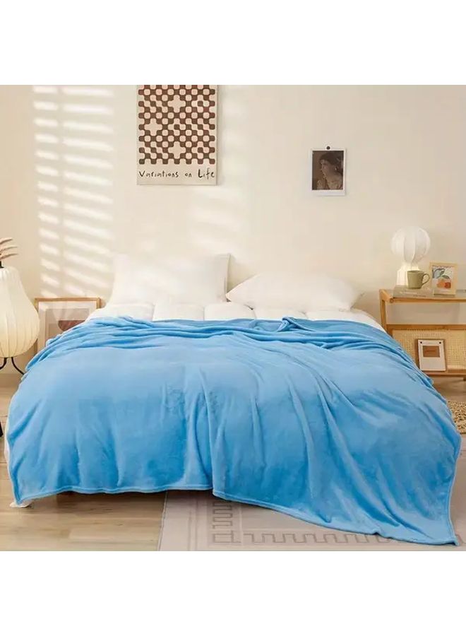 Heavy Duty Flannel Bedspread Throw Blanket Pearl White Size 27 56x39 37 Inch - Image 5