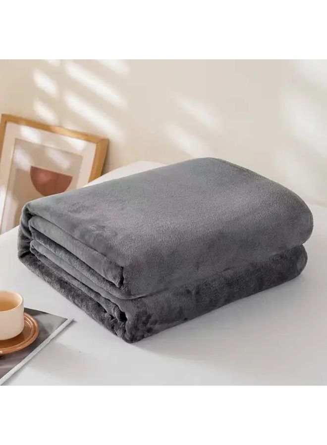 Heavy Duty Flannel Bedspread Throw Blanket Pearl White Size 27 56x39 37 Inch - Image 3