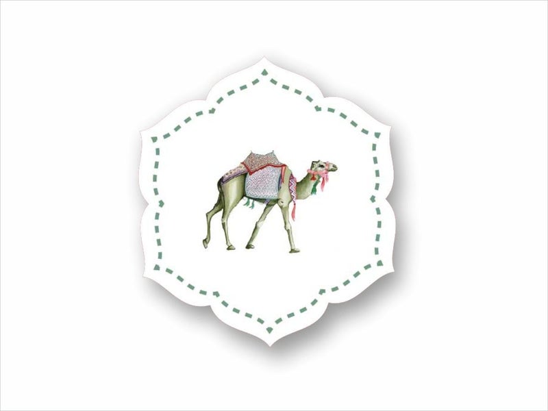 Space of Joy MDF Wooden Trivets Desert Sheep Pink Bloom Printed Design for Home Kitchen Cafe Restaurant Set of 2 - Image 2