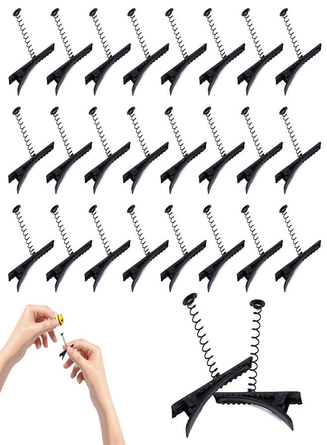 VYNFLICK Spring Duck Bill Hair Clips: 100pcs DIY Design Hairpins Black Sprout Rave Clips Single Prong Small Hairpins Making Accessories for Hair Styling Party - Image 1