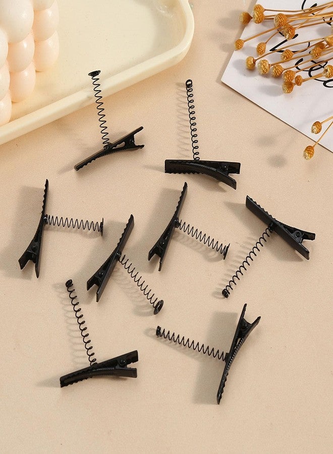 VYNFLICK Spring Duck Bill Hair Clips: 100pcs DIY Design Hairpins Black Sprout Rave Clips Single Prong Small Hairpins Making Accessories for Hair Styling Party - Image 5