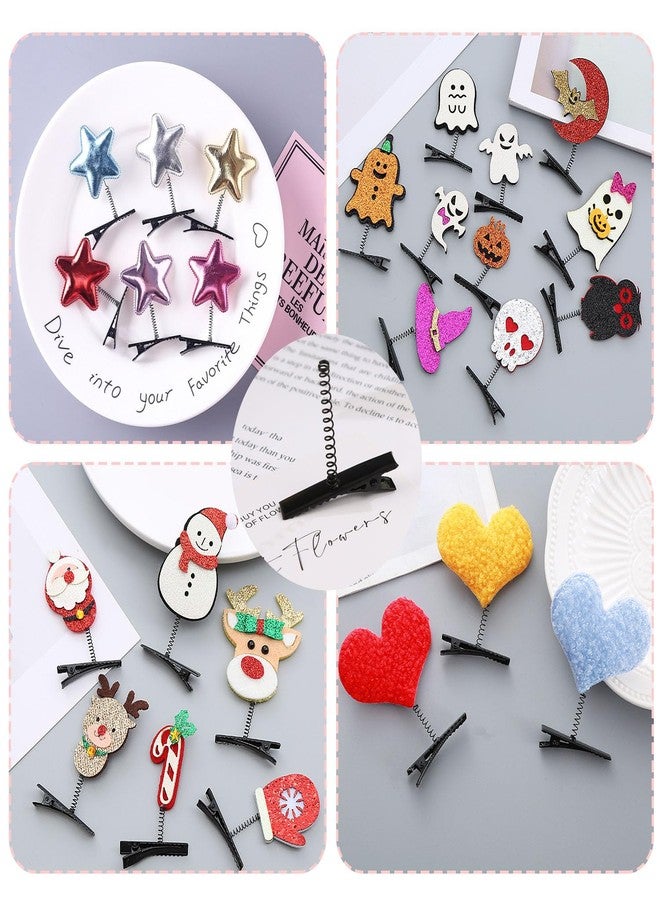 VYNFLICK Spring Duck Bill Hair Clips: 100pcs DIY Design Hairpins Black Sprout Rave Clips Single Prong Small Hairpins Making Accessories for Hair Styling Party - Image 4