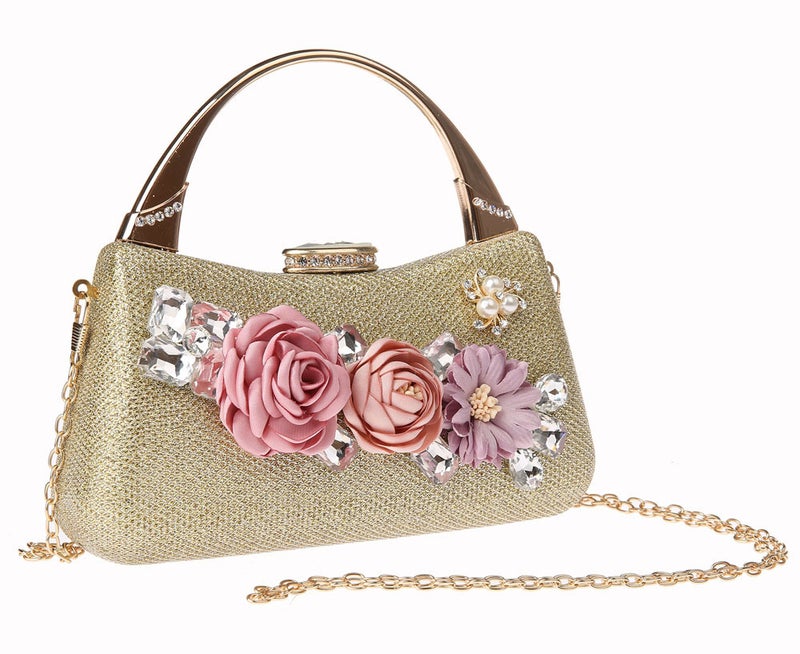 New Flower Bag Fashion Evening Bag Evening Bag Exquisite Gift Bag Handbag Party Bag F918 Flower - Image 1