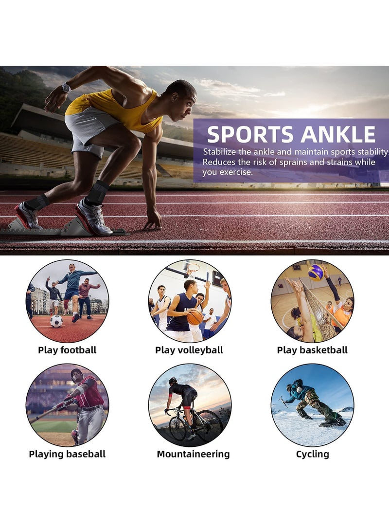 Cuken Ankle Braces, Adjustable Compression Ankle Support Men and Women, For Achilles Tendon Support and Plantar Fasciitis, Stabilize Ankle Brace-Eases Ankle Joint Uncomfortable and Sprained Ankle (Black)  - Image 5