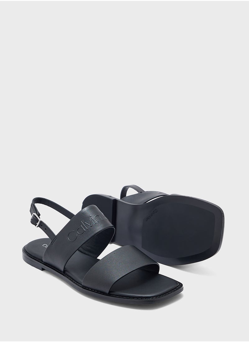 CALVIN KLEIN LEATHER SANDALS  - Image 3