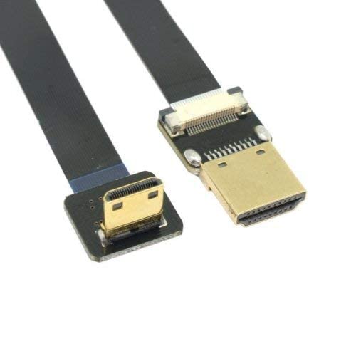 JSER 90 Degree Down Angled FPV Mini HDMI Male to HDMI Male FPC Flat Cable 50cm for Multicopter Aerial Photography - Image 4