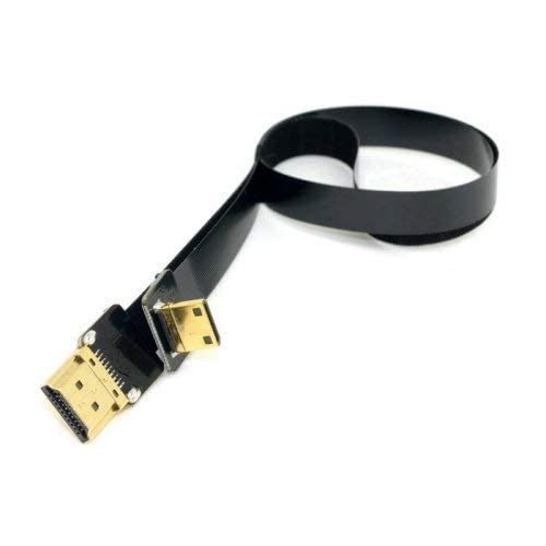 JSER 90 Degree Down Angled FPV Mini HDMI Male to HDMI Male FPC Flat Cable 50cm for Multicopter Aerial Photography - Image 2