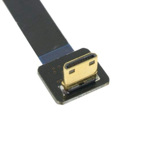 JSER 90 Degree Down Angled FPV Mini HDMI Male to HDMI Male FPC Flat Cable 50cm for Multicopter Aerial Photography - Image 3