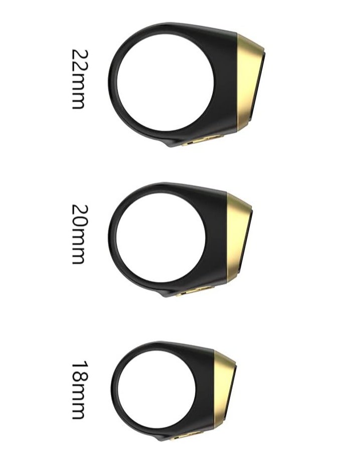 iQIBLA Smart Tasbih Zikr Ring- Muslim Prayer- Prayer timing reminder- OLED display- Tasbih Counter- Smart Ring- Wearable Technology- Waterproof Black 18 mm- USB  - Image 4