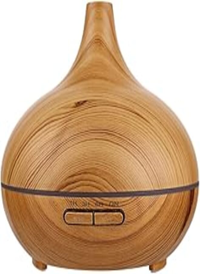 OR Ultrasonic Humidifier Aroma Air Purifier Cool Mist with 7 Led Colors 300 ml , Wooden Color 
