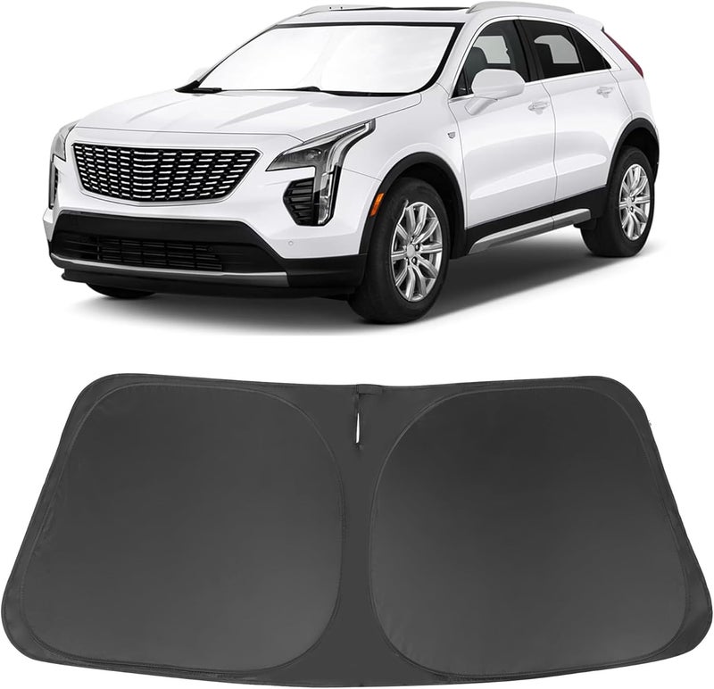 إل إتش إف لايف ظل شمسي للزجاج الأمامي مصمم خصيصًا لطرازات Cadillac XT4 للأعوام 2019–2025؛ يتميز بكونه قابلًا للطي ويحمي السيارة من أشعة الشمس والحرارة، مما يساعد على الحفاظ على برودتها. - Image 1