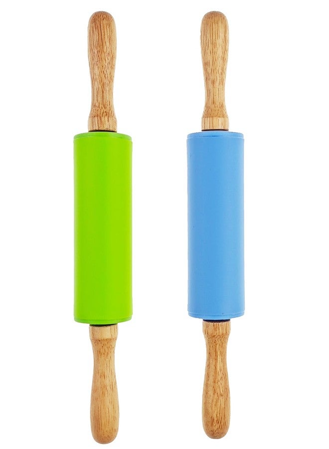 Miokun 2 Pack Small Rolling Pin for Kids, Kids Rolling Pin for Home Kitchen (9 Inch) - Image 1