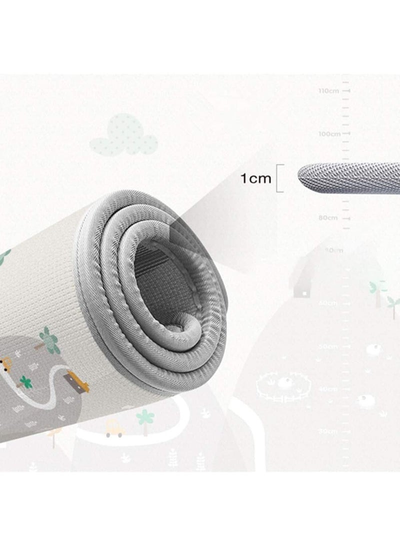 Soofam Baby Play Mat, 193 * 176 CM Baby Crawling Mat,, Large Foldable Extra Thick Kids Mat Soft Foam Non-Slip Double-Sided Waterproof Playmats for Floor Play (Grey) - Image 2