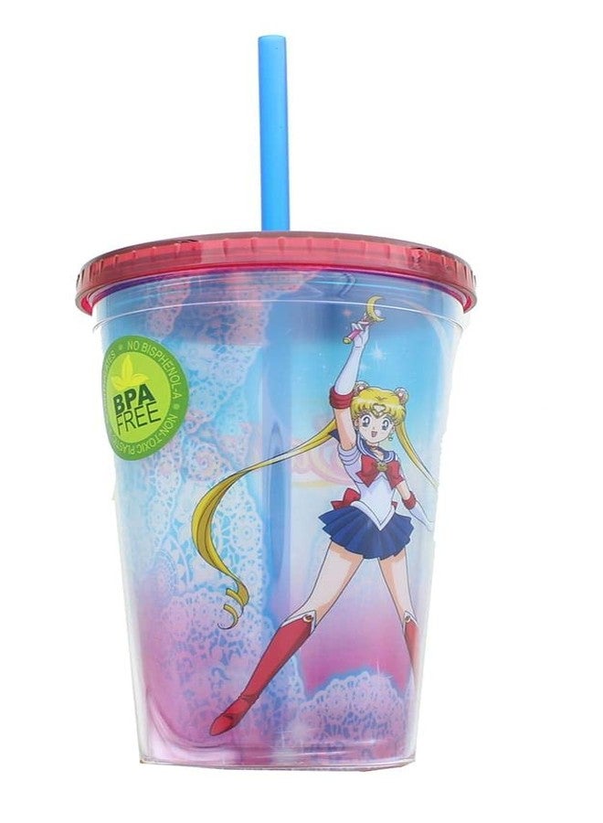 JUST FUNKY Sailor Moon Lace 16oz Carnival Cup w/Lid & Straw - Image 2