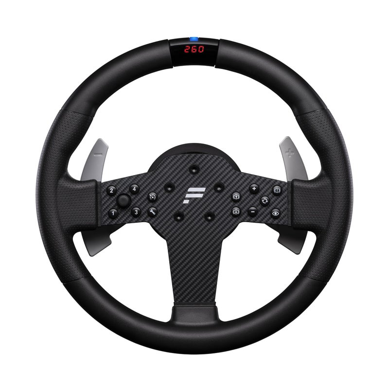 FANATEC Sim Racing CSL Steering Wheel P1 V2 QR2 LITE Rubberised Grip RevStripe LED Display Metal Shifter Paddles QR2 LITE WheelSide Preinstalled PC - Image 2