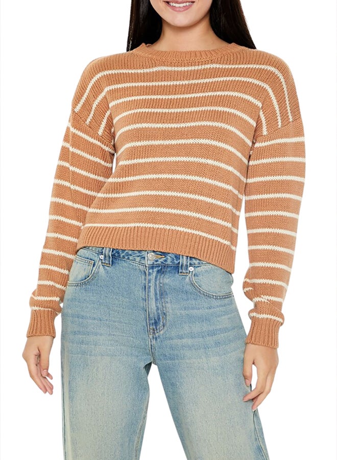 FOREVER 21 Striped Drop-Sleeve Sweater  - Image 1