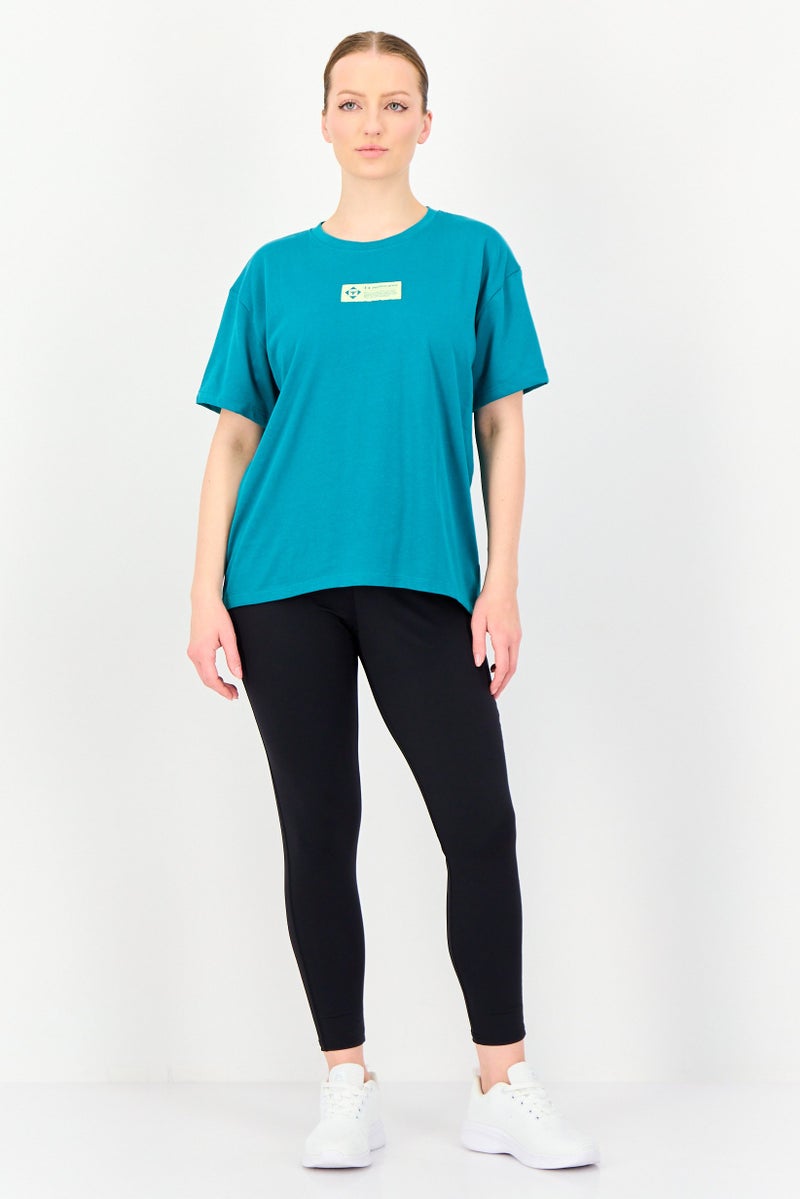 UNDER ARMOUR Women Sportswear Fit Short Sleeve Outdoor T Shirt, Sea Green - Image 4