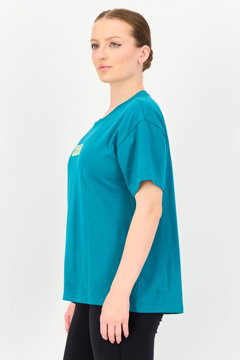 UNDER ARMOUR Women Sportswear Fit Short Sleeve Outdoor T Shirt, Sea Green - Image 2