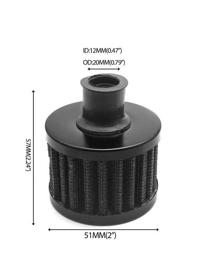 Halamodo Modification Air Filter,Universal Small Mushroom Head 12mm Air Filter Cartridge Filter - Image 2