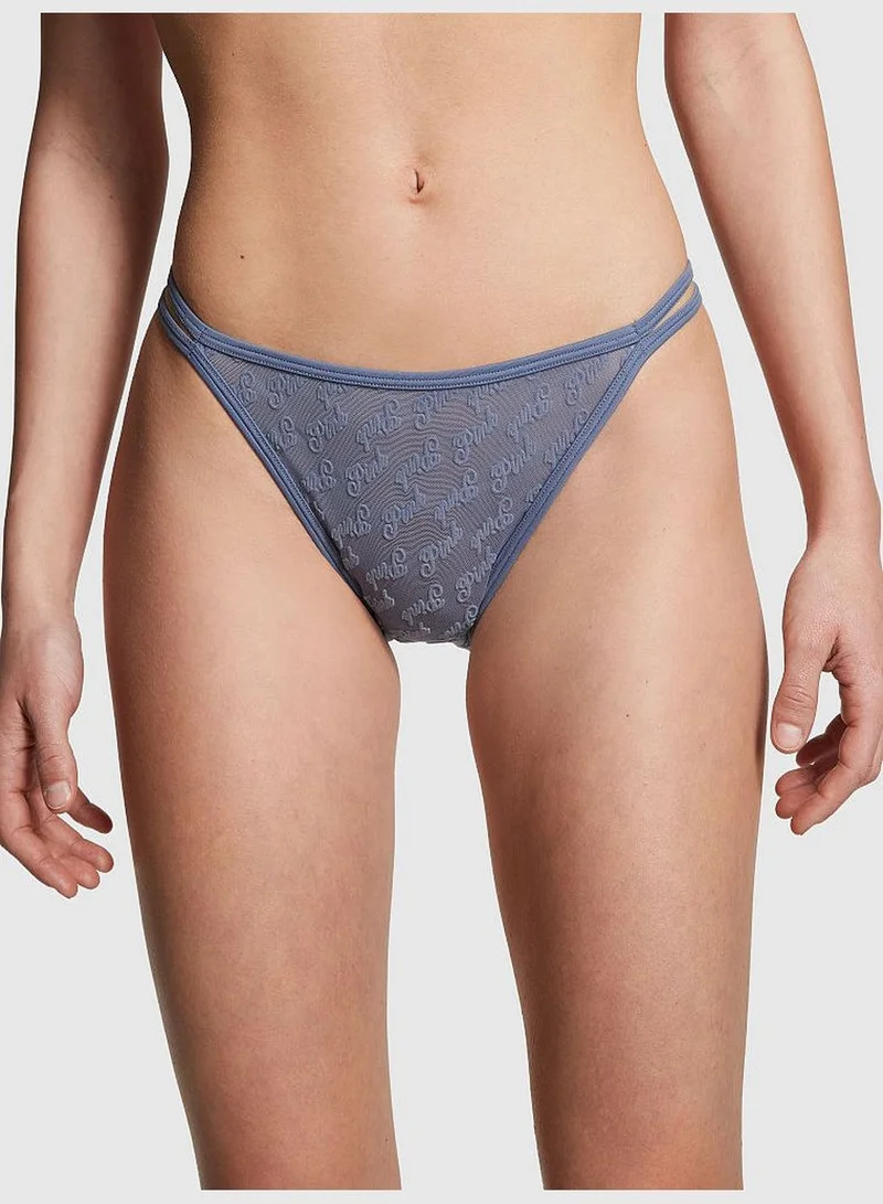 PINK Logo Mesh Strappy Cheeky Panty