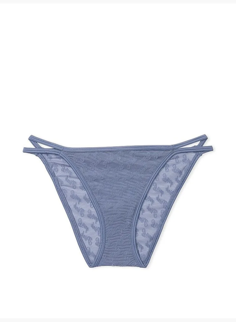 PINK Logo Mesh Strappy Cheeky Panty