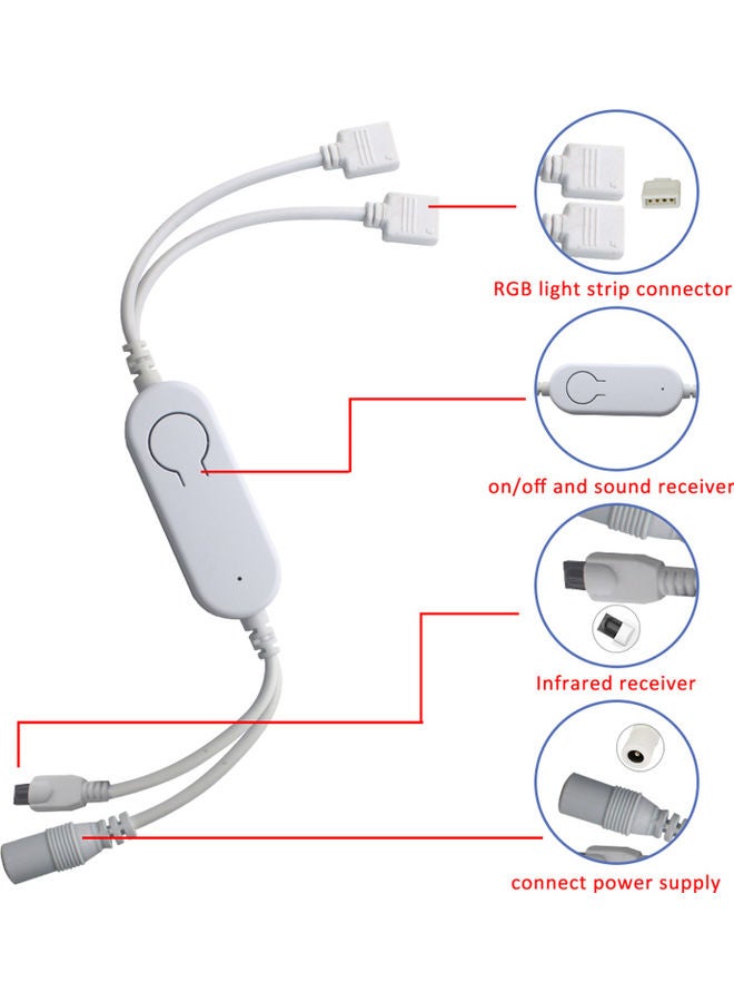 2-Piece IR Remote And Strip Light Wifi Controller White/Red/Greem - Image 5