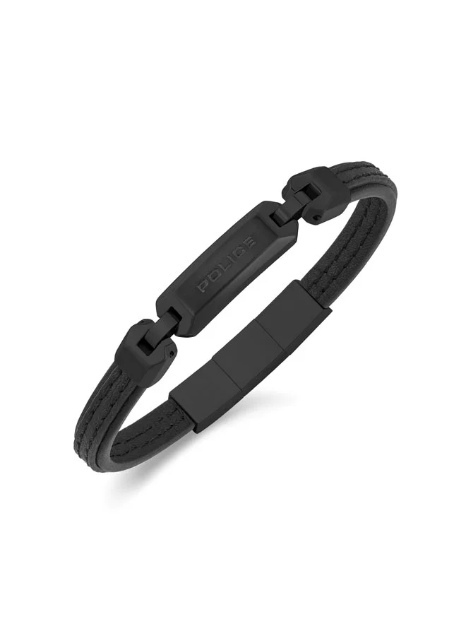POLICE Layerlock Leather Band Leather Bracelet for Men