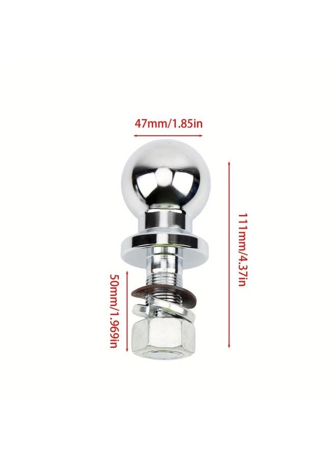 QT110 Chrome Plated 50mm Shank Trailer Hitch 5000lbs Capacity for RVs Campers Motorcycles - Image 3