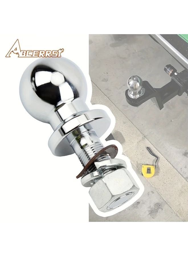 QT110 Chrome Plated 50mm Shank Trailer Hitch 5000lbs Capacity for RVs Campers Motorcycles - Image 2