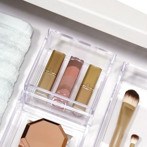 InterDesign iDesign Decorative Countertop Vanity Tray Organizer for Bathroom, Bedroom, Closet, Entryway The Clarity Collection –, Extra Small, Clear - Image 5