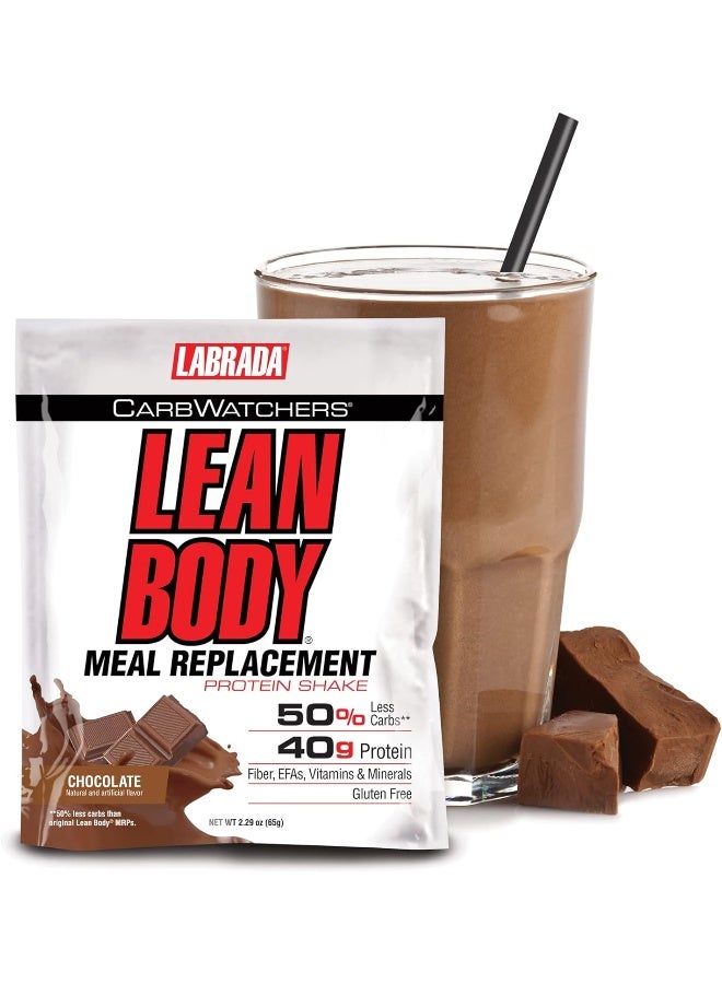 LABRADA Nutrition Lean Body Carb Watchers (40G Lean Pro Protein, 8G Fiber, 8G Essential Fats, 21 Vitamin & Minerals, Gluten Free, No Artificial Colours, No Preservatives) - 42 Packs 2.29Oz (Chocolate) - Image 2