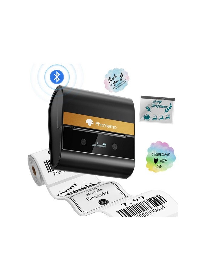 Phomemo M260 Bluethooth Label Printer,2024 Upgrade Retro Label Printer, 3 Inch Portable Thermal Label Maker for Small Business, Home,Address,Office Organization,Sticker Printer for Phone & PC