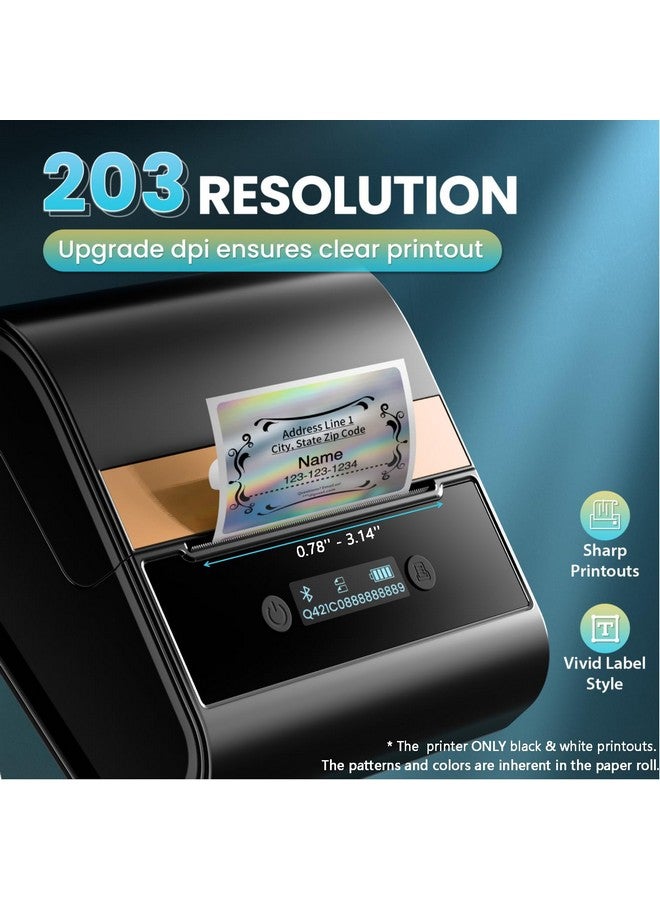 Phomemo M260 Bluethooth Label Printer,2024 Upgrade Retro Label Printer, 3 Inch Portable Thermal Label Maker for Small Business, Home,Address,Office Organization,Sticker Printer for Phone & PC - Image 3