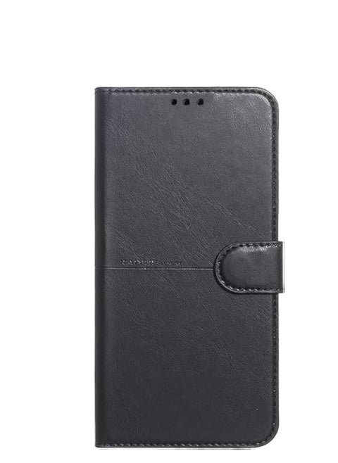 Full Flip Leather Cover for Samsung Galaxy A02s - Black