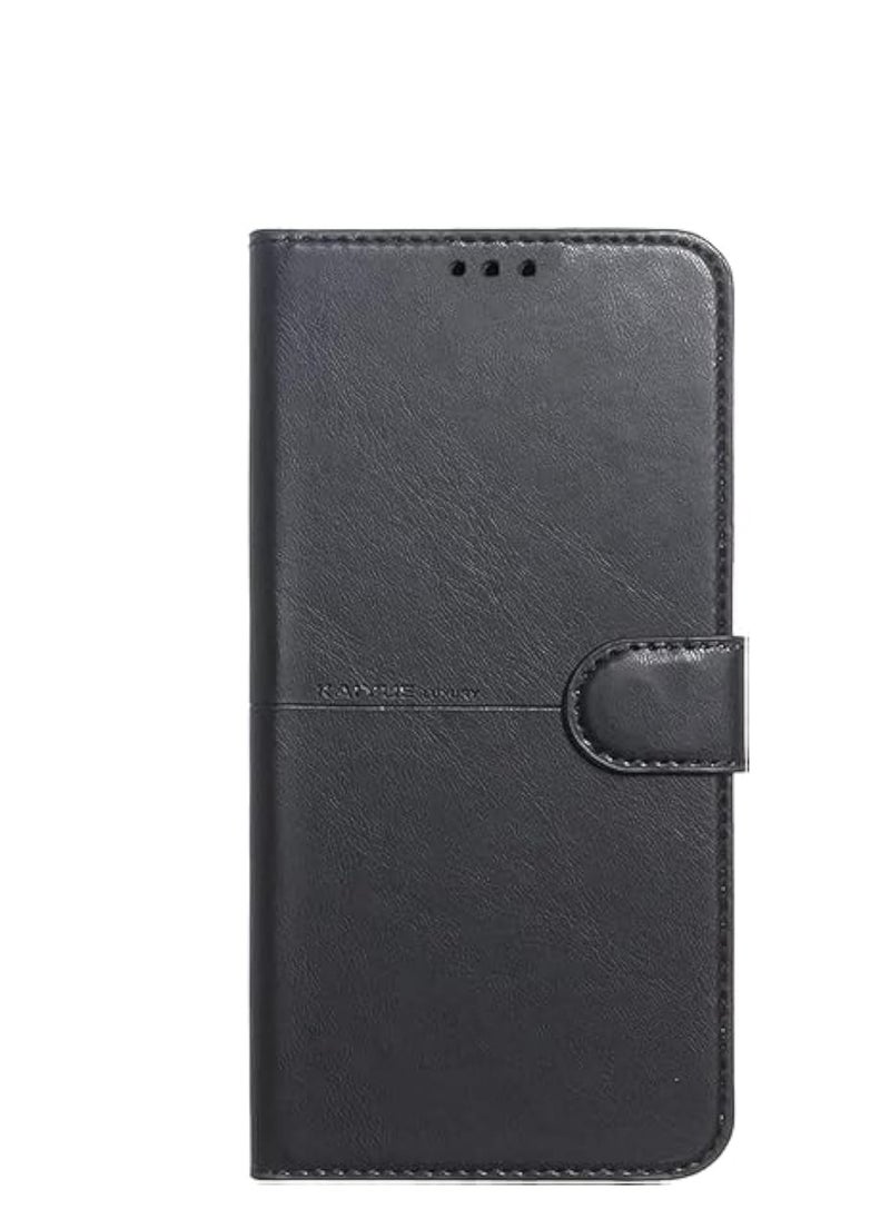 Full Flip Leather Cover for Samsung Galaxy A02s - Black