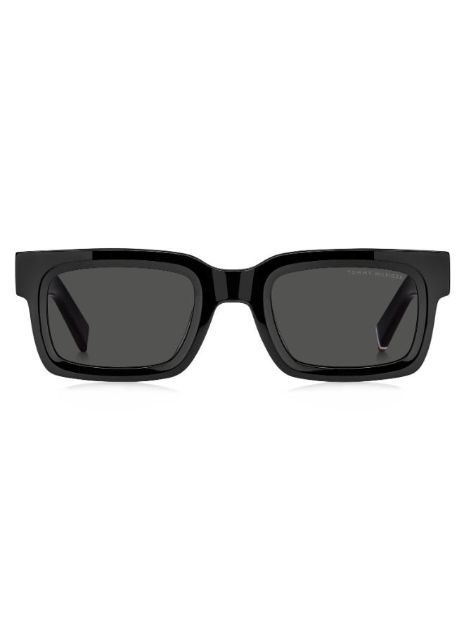 TOMMY HILFIGER TH 2368/S Sunglasses Black Rectangular - Image 3
