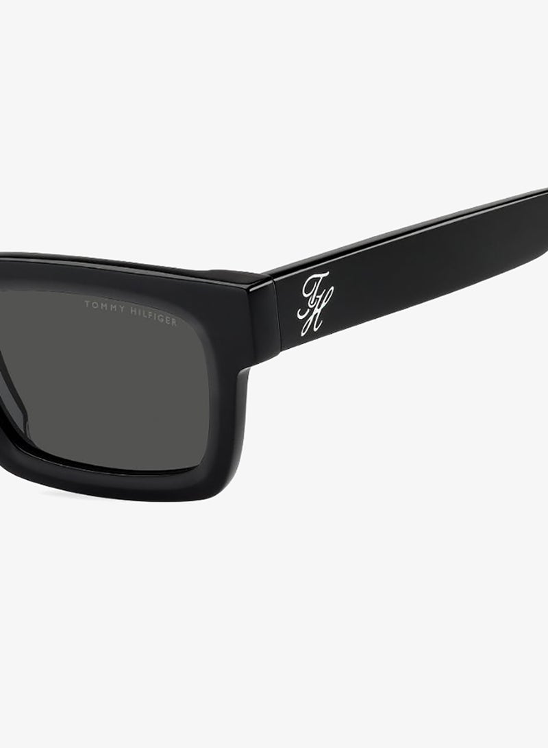 TOMMY HILFIGER TH 2368/S Sunglasses Black Rectangular - Image 4