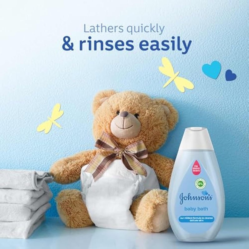 Johnson & Johnson Johnson's Baby No More Tears Gentle Cleansing Bath, 500ml - Specially Formulated to Care for Your Baby's Delicate Skin Without Drying, Hypoallergenic and Paediatrician Approved - Image 3