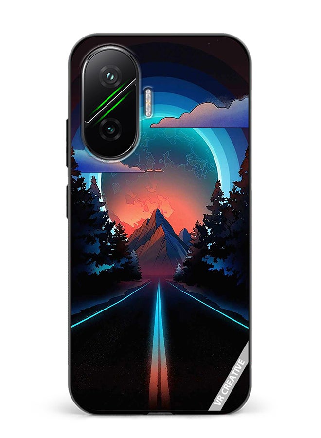 Protective Case Cover For Xiaomi Poco F7 Road To Paradise Design Multicolour