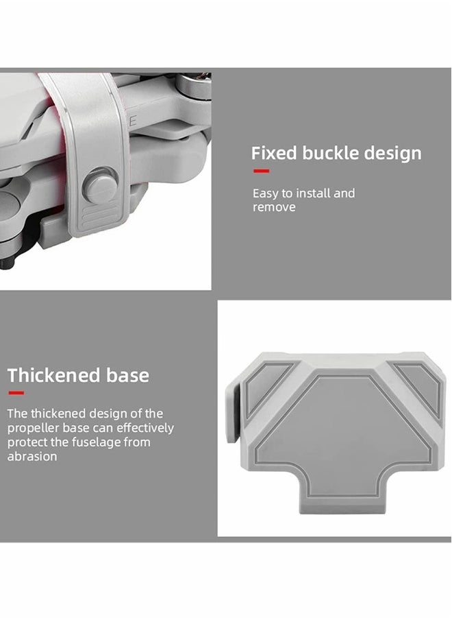 Generic - for DJI Mavic mini, Mini 2, Mini SE Propeller Holder, Silicone Propellers Guard Strap Protector Stabilizer and Propellers Fixator, Props Blades Guard, Drone Accessories (Grey) - Image 1