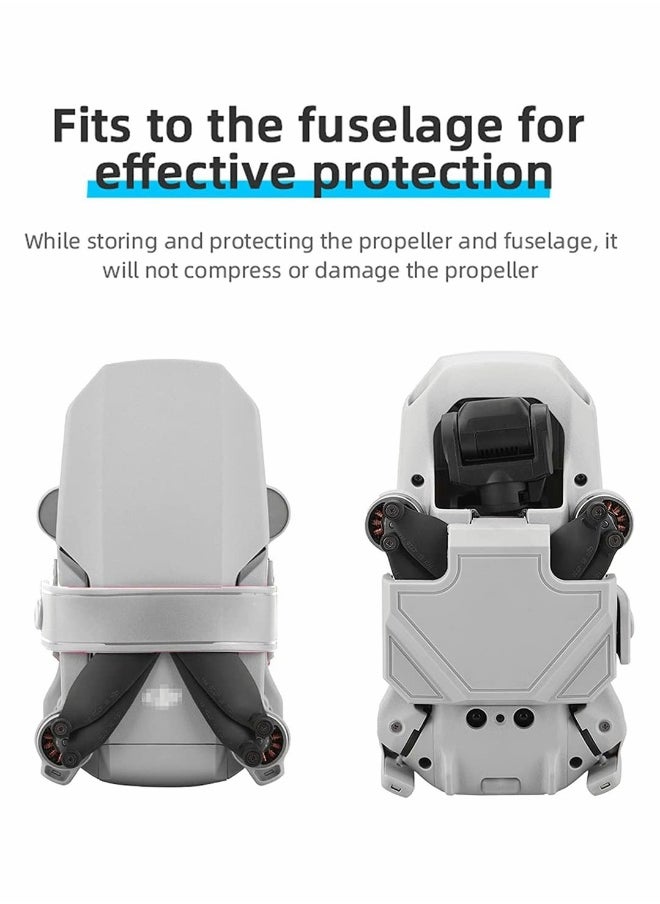 Generic - for DJI Mavic mini, Mini 2, Mini SE Propeller Holder, Silicone Propellers Guard Strap Protector Stabilizer and Propellers Fixator, Props Blades Guard, Drone Accessories (Grey) - Image 1