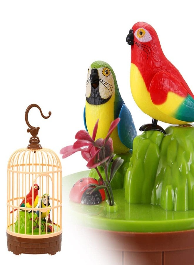 COLBEX Voice-Activated Induction Birds Birdcage Toy, Singing Chirping Fluttering Parrot Birds Toys Gifts for Baby Toddler Kids Children - Image 5