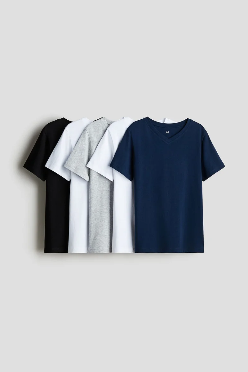 H&M 5-pack cotton T-shirts